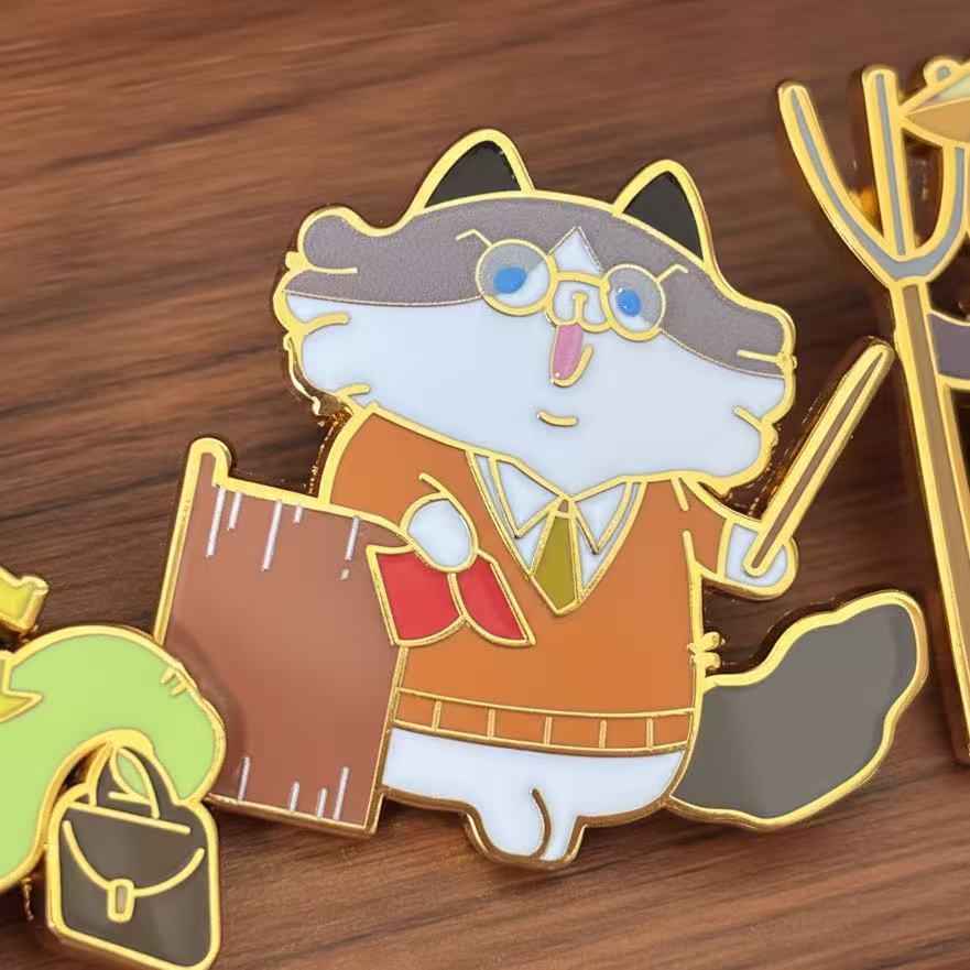 Mr. Whiskers Chibi Kitty Pin from the Realm of Cats