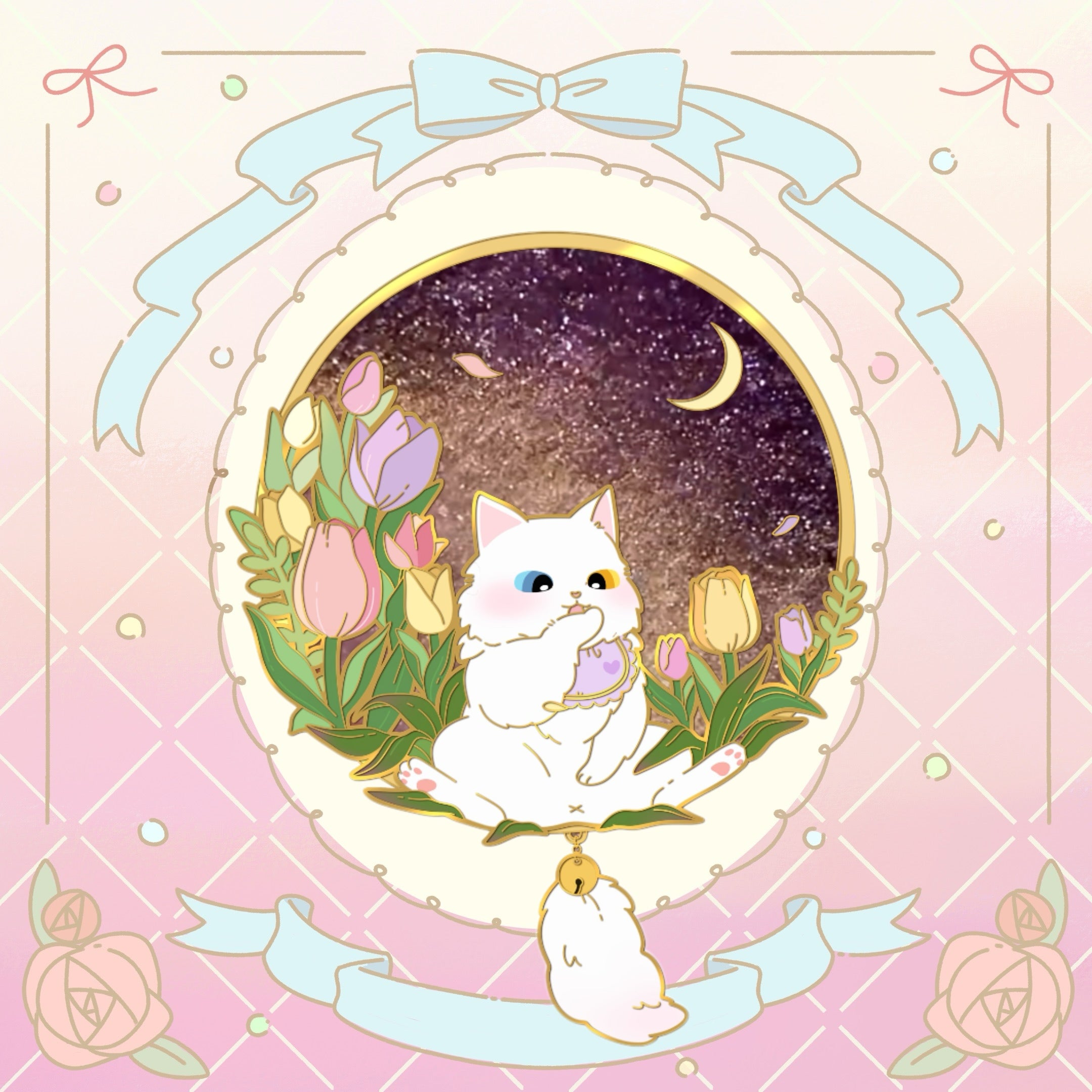 Mochi Chibi Kitty Pin from the Realm of Cats
