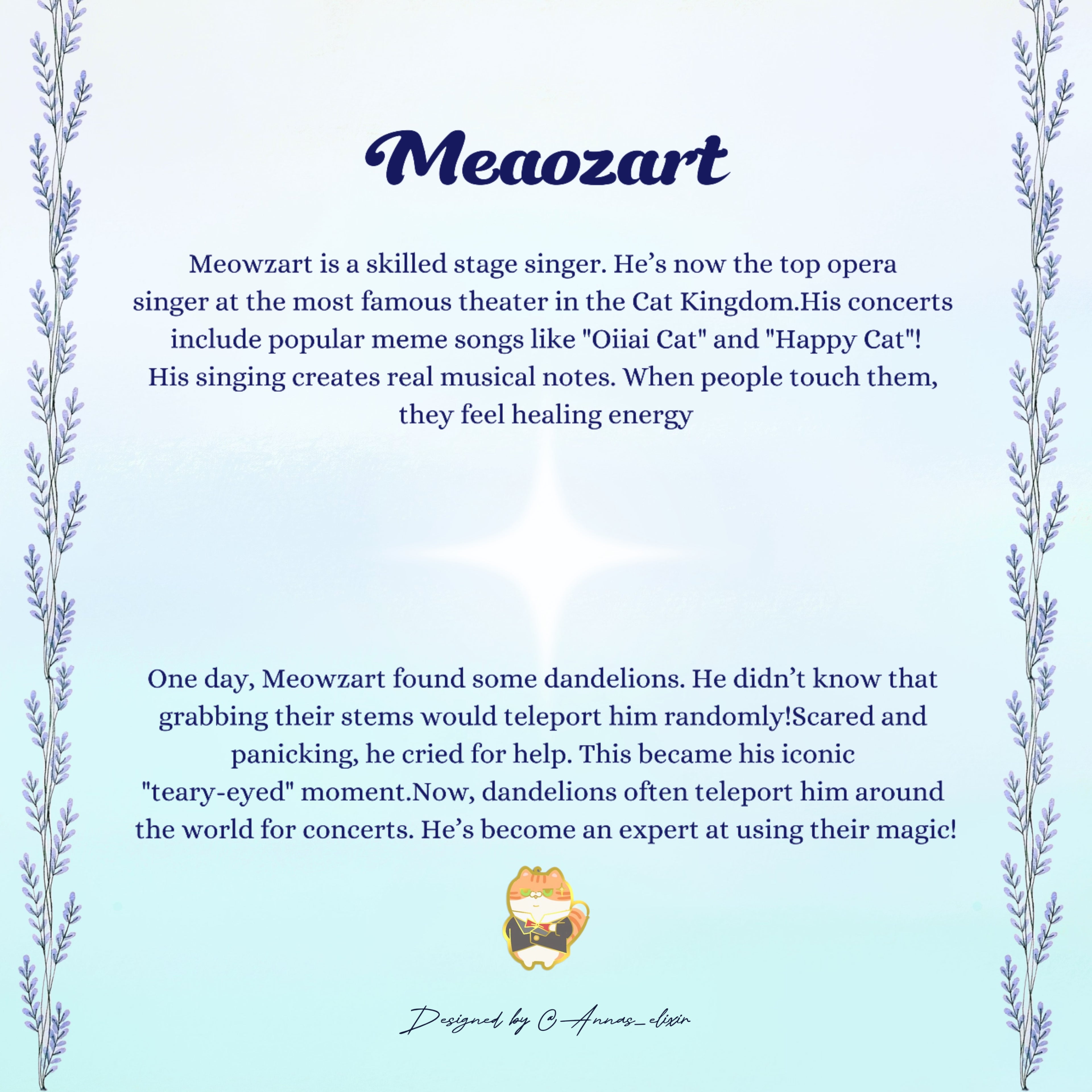 Meowzart Chibi Kitty Pin from the Realm of Cats