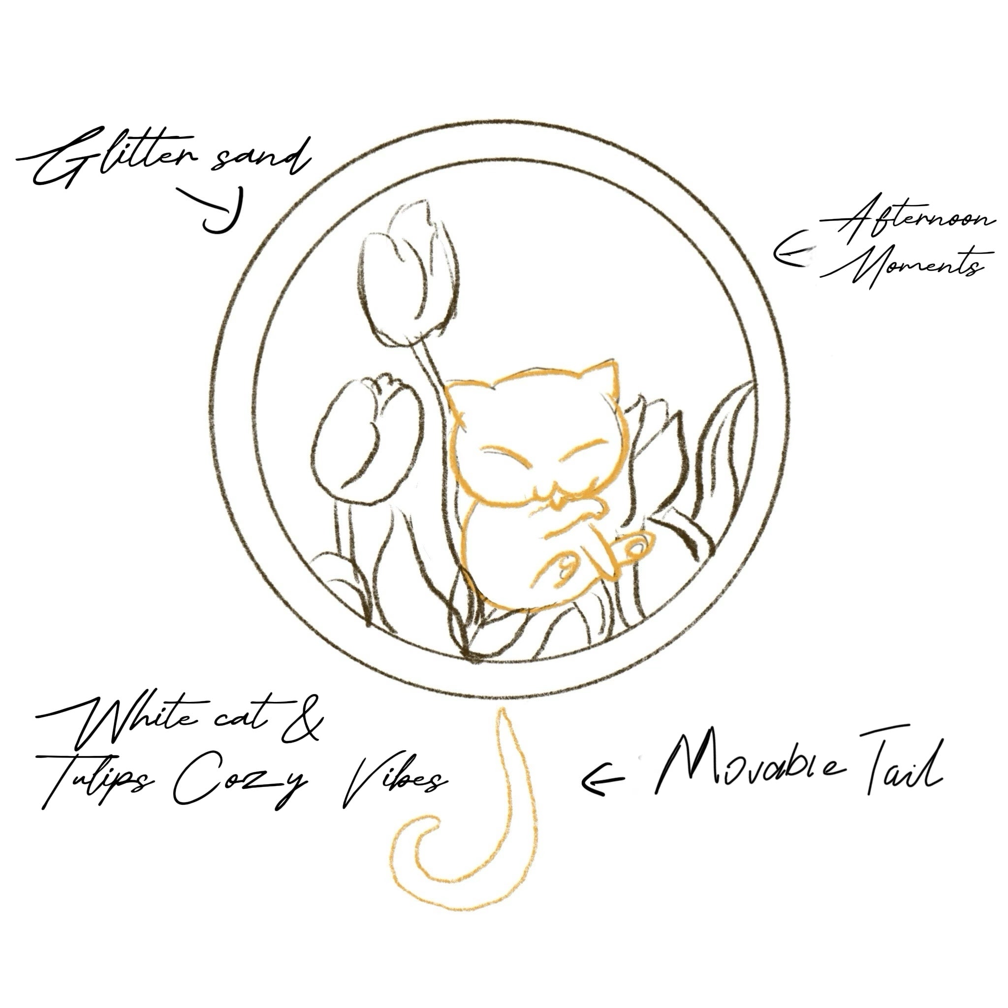Meowzart Chibi Kitty Pin from the Realm of Cats