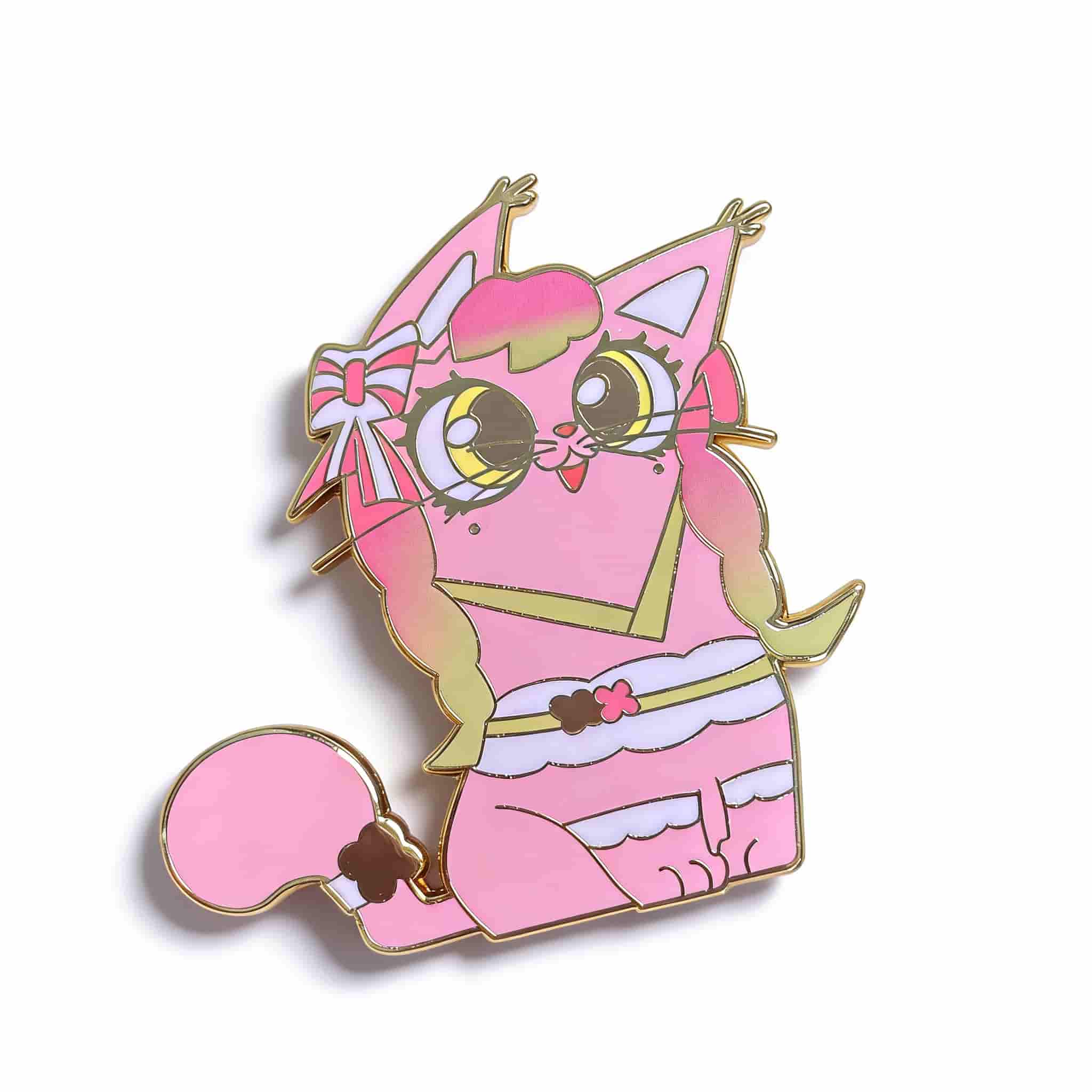 Nine Pillar Cats Enamel Pin Peach Manroji